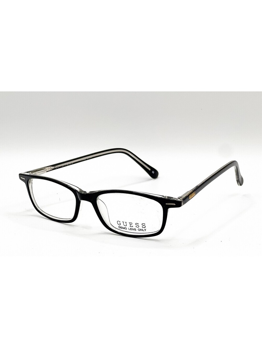 Guess GU405A Blk Cry Black Crystal Rectangle Authentic Eyeglass Frames 48-16